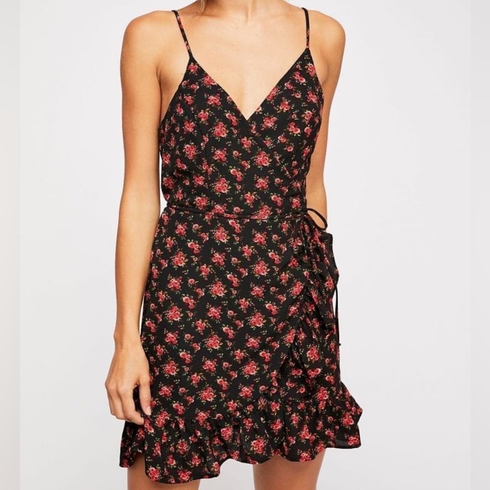 Free People All My Love Wrap Slip Dress